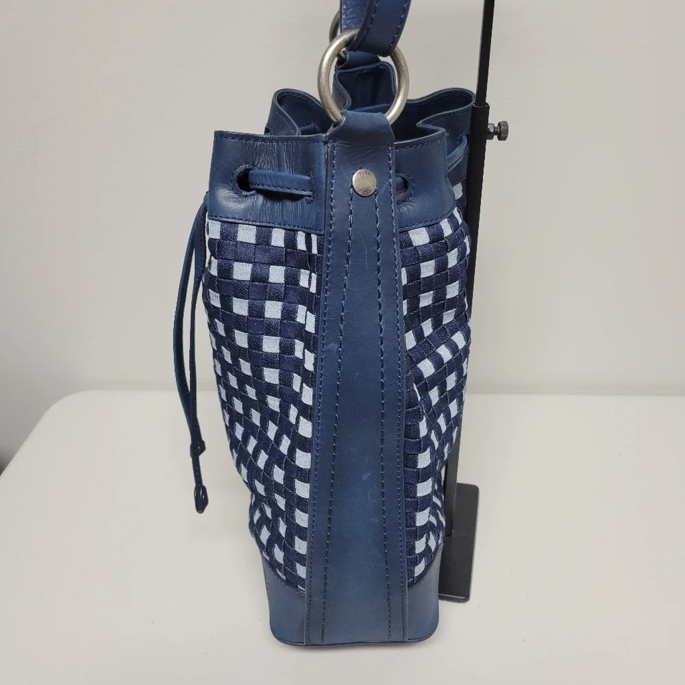 Frye Melissa Denin Drawstring Hobo Bucket Bag.